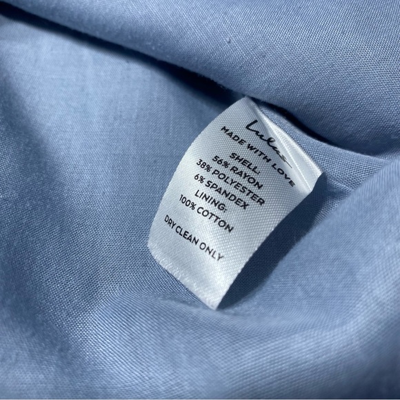 Lulus Women’s Elsie Puff Sleeve Square Neck Mini Dress Dusty Blue Size Small - Picture 5 of 8